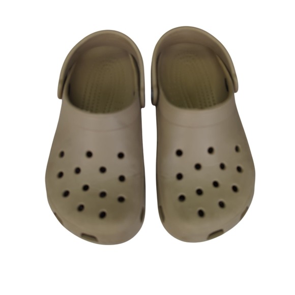 Crocs Classic Clog‎ Women's Size 5 Beige Sand Casual Comfort Slip On Shoes Army - Picture 4 of 8